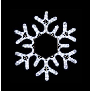 18 Inch Cool White LED Rope Light Twinkling Snowflake Motif v1 - Bed ...