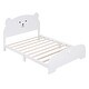 preview thumbnail 4 of 7, Full Size Wood Platform Bed with Bear-Shaped Headboard, Footboard, and Wooden Support