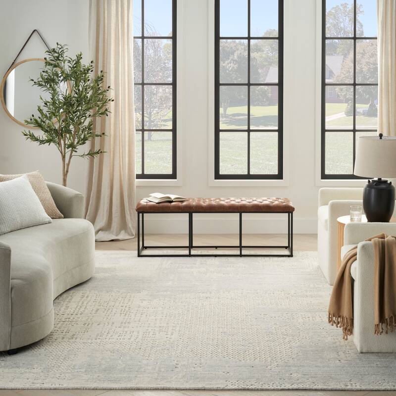 Nourison Harmony Indoor only Grey Abstract Area Rug