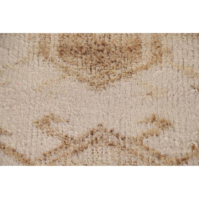 Anatolian Turkish Runner Rug Hallway Handmade Beige Wool Carpet - 2'10"x 12'7"