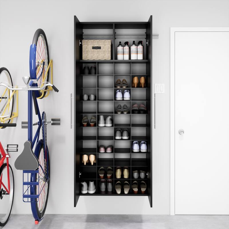 Prepac 30" HangUps Shoe Storage Cabinet - 30" W x 72" H x 16" D