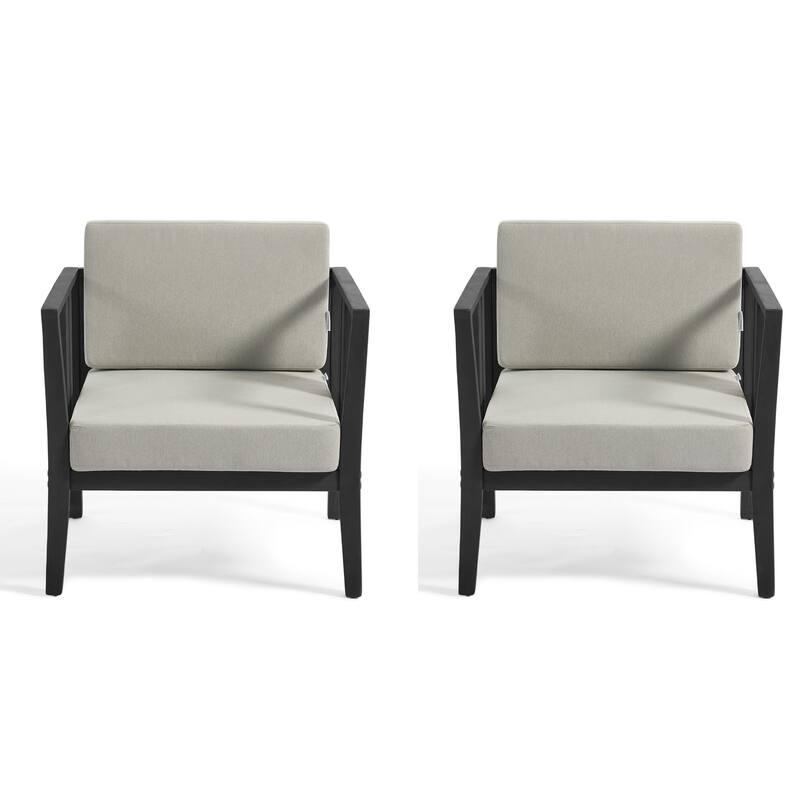 Outdoor Teak Solid Wood Patio Furniture Set Loveseat Armchair Table Collection