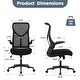 preview thumbnail 6 of 12, Ergonomic Executive High-Back Office Chair, Study Tables and Chairs with Breathable Mesh, Height Adjustable Computer Chair - N/A