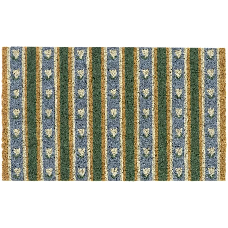 Floral Stripe Classic 18" x 30" Doormat - 18" x 30"