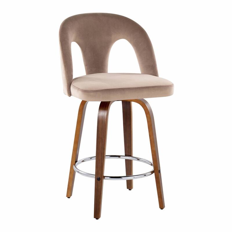 Ava Upholstered 26" Fixed-Height Counter Stool - Set of 2