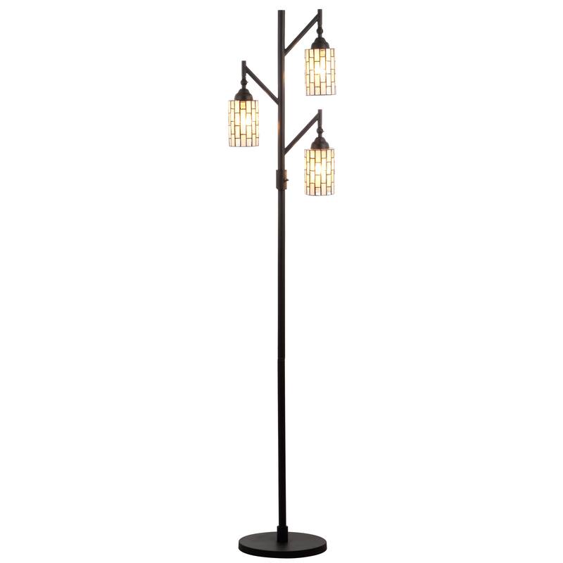 Walker Tiffany-Style 71" Multi-Light LED Floor Lamp, Bronze by JONATHAN Y