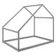 preview thumbnail 3 of 6, Full Size Wooden House Bed ,Sturdy Pinewood Frame, Semi-Enclosed Design for Better Sleep, Open Concept for Creative Decorating