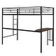 preview thumbnail 14 of 13, Minimally Designed Twin Size Metal Loft Bed Kids Bed with Studying Desk,Ladder and Guardrails