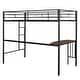 preview thumbnail 14 of 13, Multiple Functions Design Loft Bed with Built-in Desk, Ladder and Guardrails, Twin Size, Black