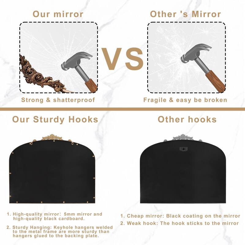 Traditional Baroque Ornate Wall Mirror