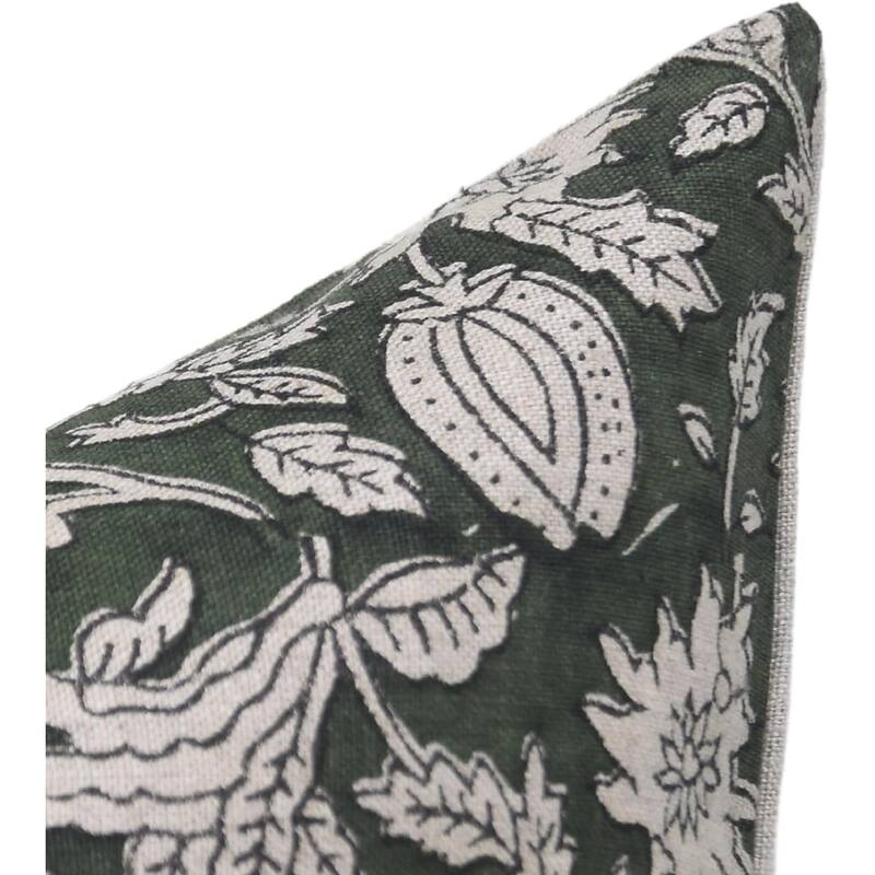 Fabdivine Linen Bohemian Block print pillow Cover