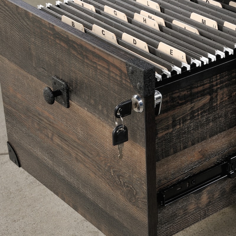 Wood File Pedestal with Ample Storage, Brown