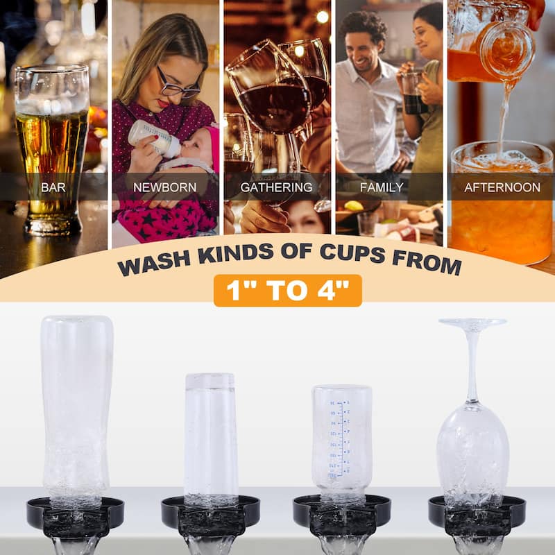 Metal Glass Rinser for Kitchen Sink
