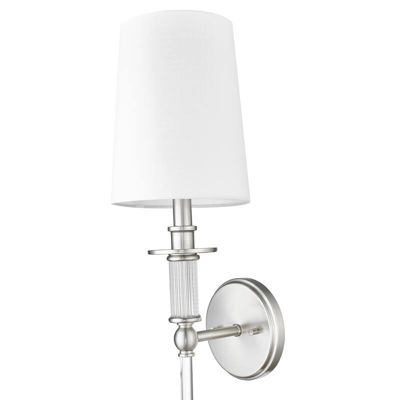 Millennium Lighting 1 Light 26 inch Wall Sconce with White Linen Shade