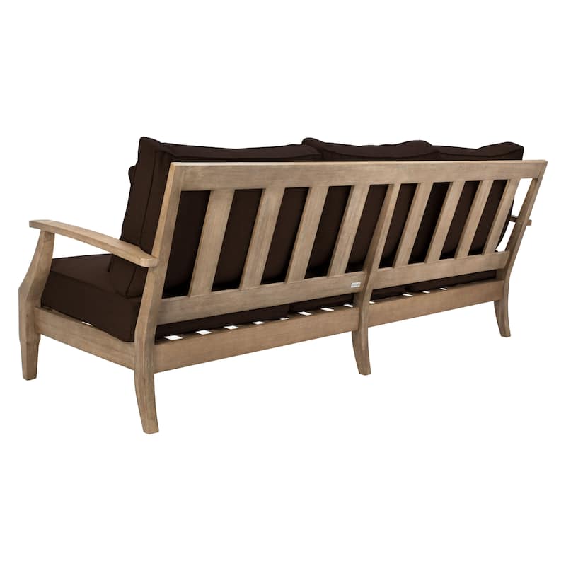 SAFAVIEH Couture Martinique Wood Patio Sofa - 82"W x 35"D x 32"H