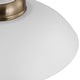 preview thumbnail 4 of 4, Perkins 1 Light Small Pendant Matte White with Burnished Brass