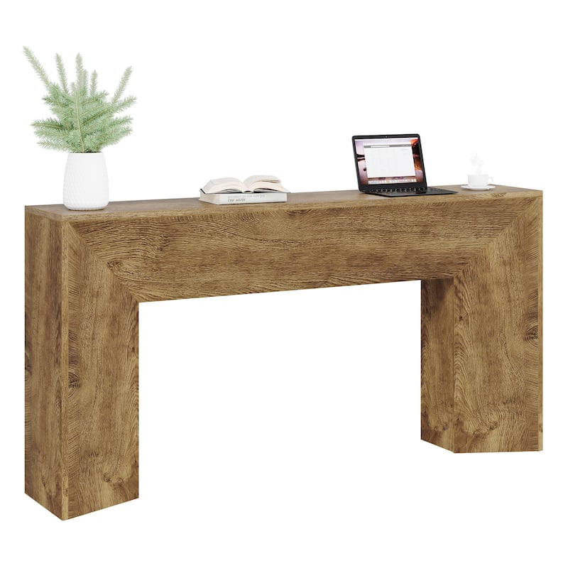 63 Inches Long Black Console Table for Entryway Living Room - 63" W x 11.8" D x 32.3" H