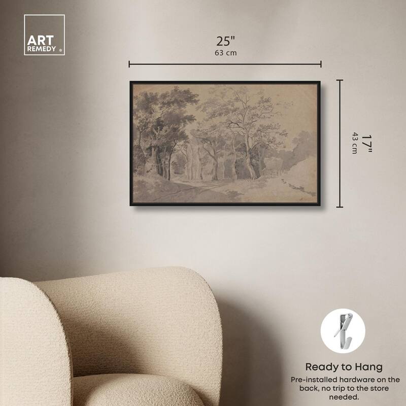 Grove with Road and Haycart Canvas by Art Remedy