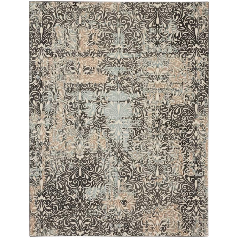 Nourison Marmara Contemporary Country Damask Area Rug