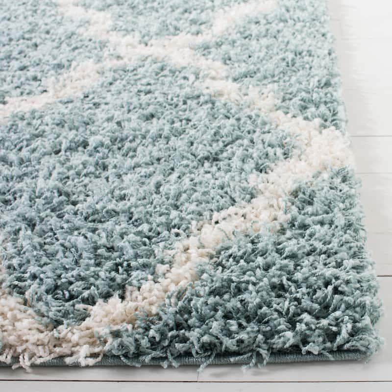 SAFAVIEH Dallas Shag Hacer Trellis 1.5-inch Thick Rug