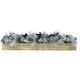 preview thumbnail 1 of 1, Fraser Hill Farm 42-inch 5-Candle Holder Centerpiece with Frosted Pine Branches, Red Berries and Pinecones in Pine Box
