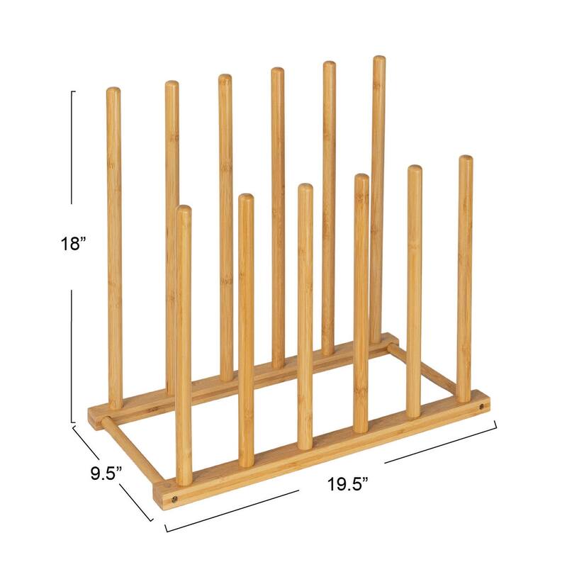 Household Essentials Bamboo and Metal 6 Pair Boot Rack - 19.5"L x 9.5"W x 18.1"H
