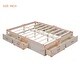 preview thumbnail 4 of 11, Queen Size Platform Bed Frame with 6 Drawers, Storage Bed Frame Wooden Slats Support-No Box Spring Needed- Antique White