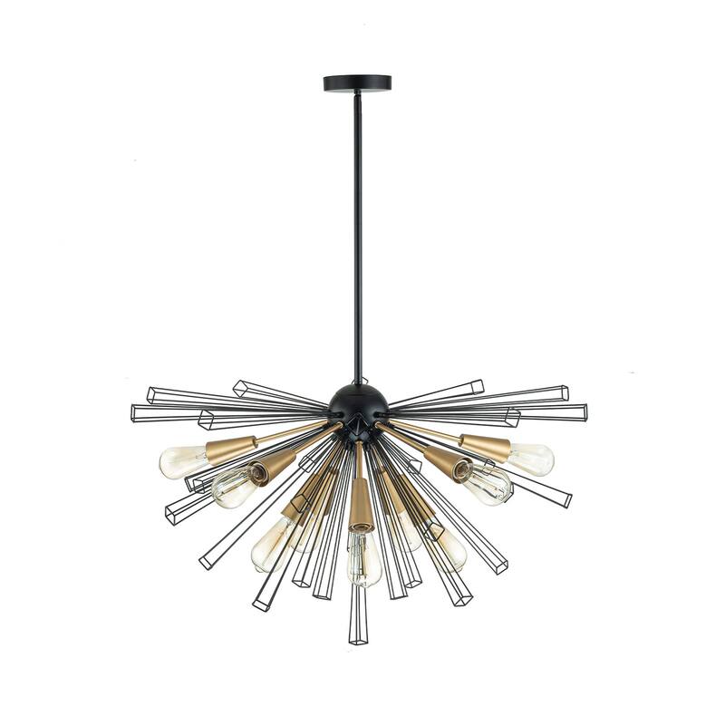 10-Light Contemporary Sputnik Sphere Chandelier Starburst Pendant Island Light