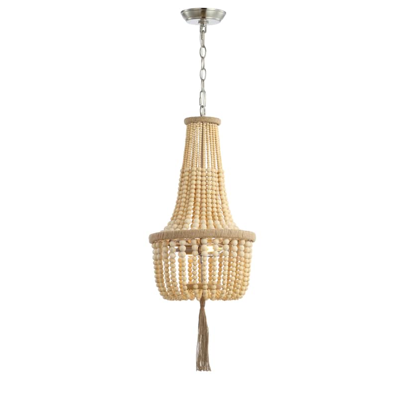 SAFAVIEH Lighting Stefa Adjustable 2-Light Led Gold Pendant - 12"x12"x34-106" - Brown/Brush Nickel - 12Wx12Dx106H