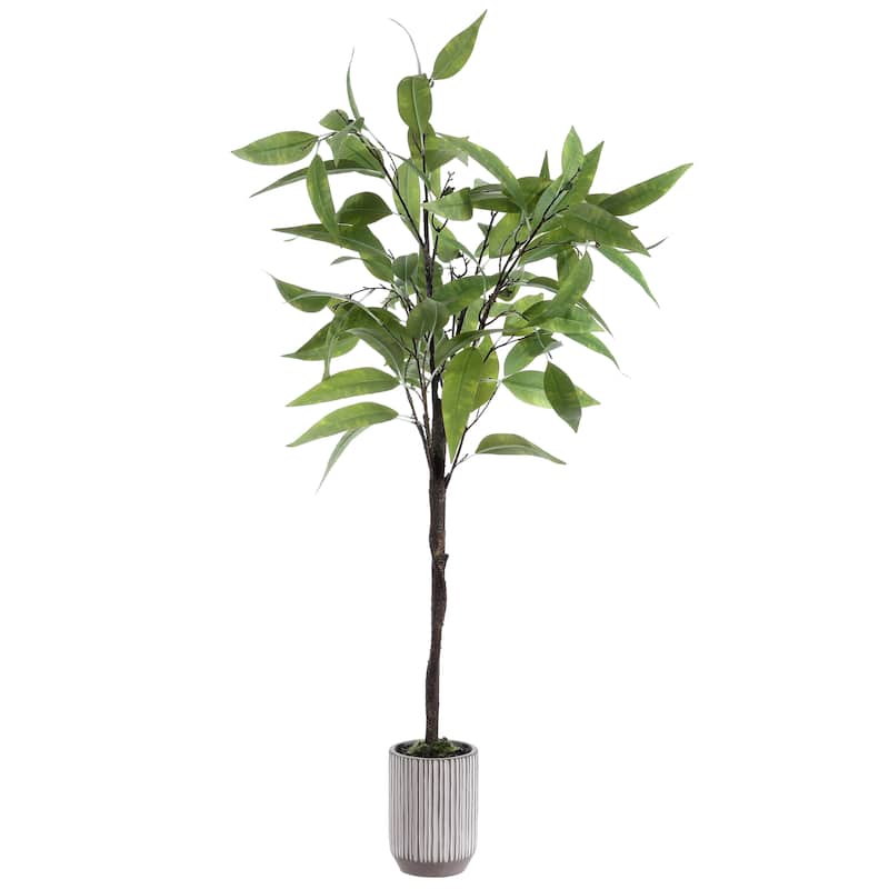 SAFAVIEH Nicolette Faux Eucalyptus Potted Tree - 18.9" W x 18.9" L x 48.8" H - 19Wx19Dx49H
