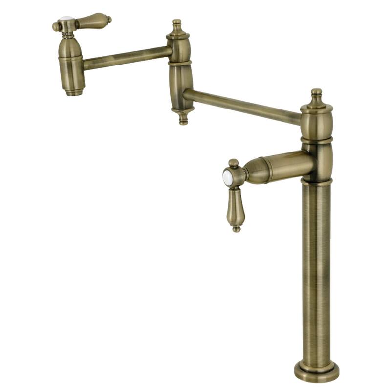 Kingston Brass KS370.BAL Heirloom 3 GPM Single Hole Pot Filler with - Antique Brass