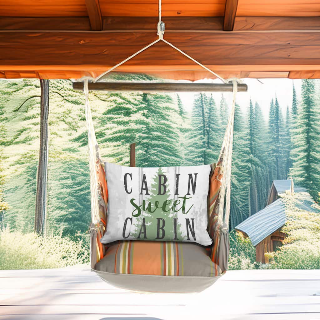 Magnolia Casual Swing Set 4 piece - Serene Sunset w/ Cabin Sweet Cabin