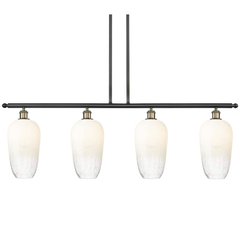 Innovations Lighting 516-4I-16-48 Brookhaven Flute Linear Brookhaven - Black Antique Brass / Opal