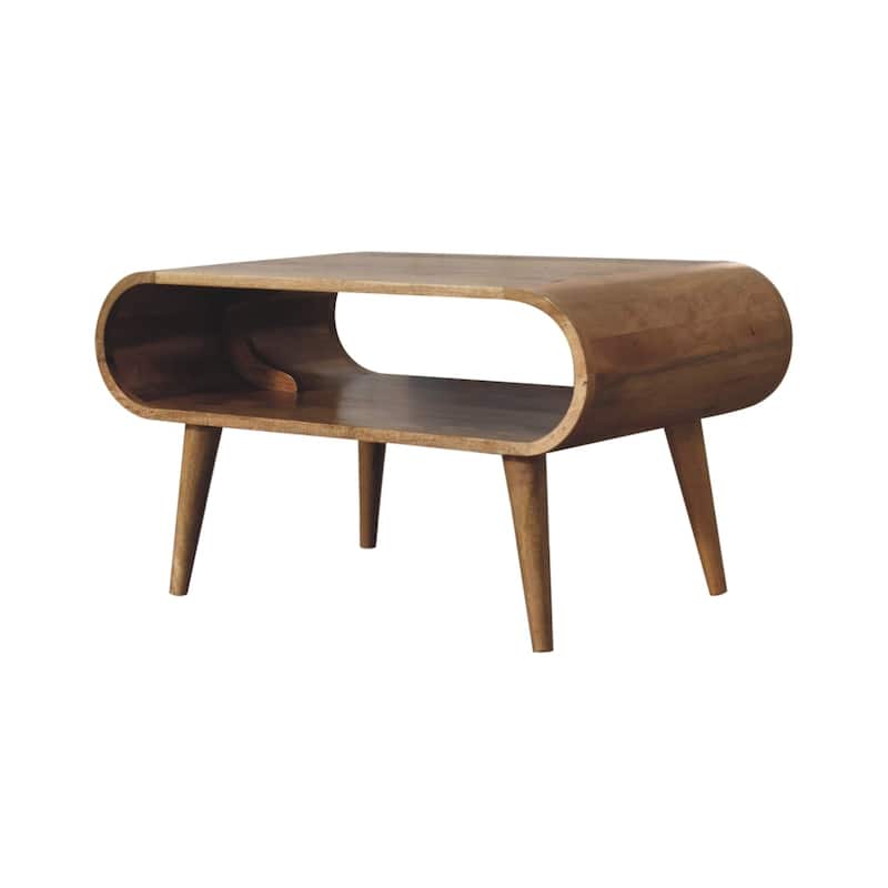 Artisan Furniture Oak-ish Solid Wood Open Coffee Table