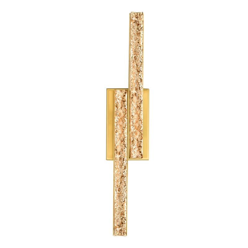 Stagger Integrated LED 24in Brass Vanity Light with Handcrafted Glass
