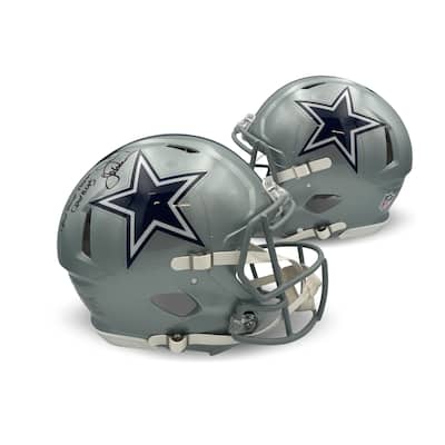 Jimmy Johnson Autographed Dallas Cowboys Signed Full Size Authentic Football Helmet HOW BOUT THEM COWBOYS Beckett COA