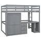 preview thumbnail 6 of 21, Twin/Full Size Loft Bed with Wardrobe, Desk and Storage Drawers