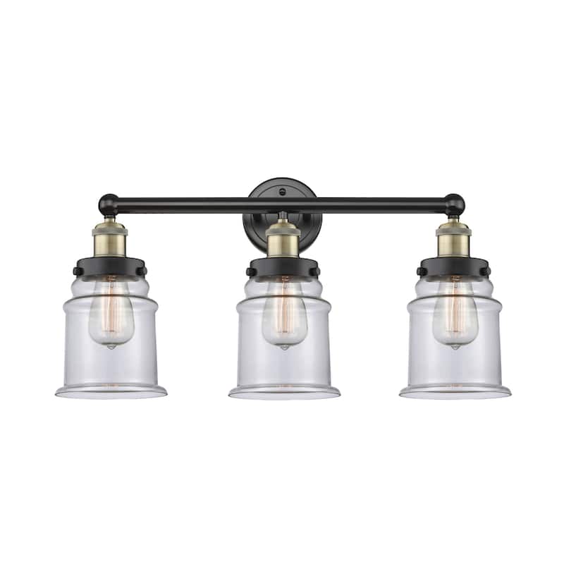 Innovations Lighting 616-3W-13-24 Canton Vanity Canton 3 Light 24" - Black Antique Brass / Clear