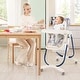 preview thumbnail 40 of 47, Multifunctional Folding Baby High Chair with Rolling Wheels and Adjustable Height - 40" x 23" x 36"-43.5"(L x W x H) Navy