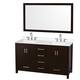 Option Espresso / White Quartz Top / Brushed Chrome
