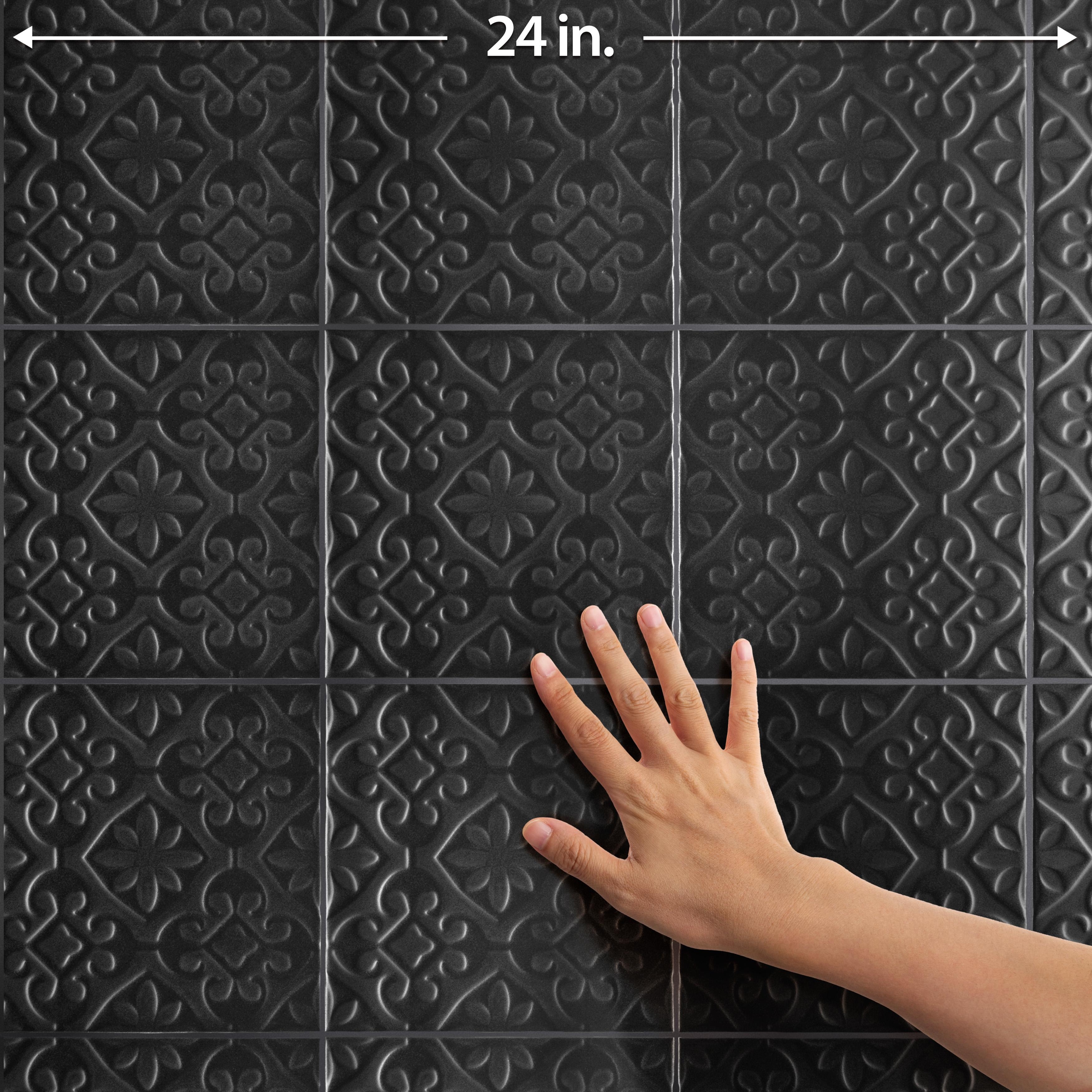 Merola Tile Triplex Valverde Black 7-3/4