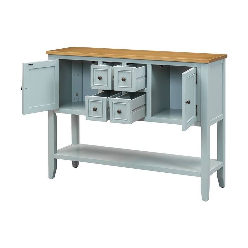Elegant Storage Dresser with 4 Small Drawers and Bottom Shelf for Bedroom