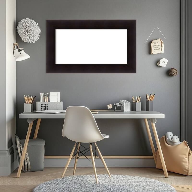Amanti Art Portico Espresso Framed Dry Erase Magnetic Board