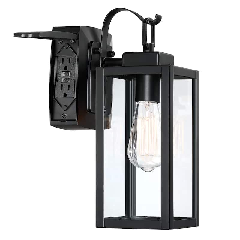 1-Light Outdoor Wall Light(GFCI) - 5.04"x8.07"x13.74" - 5.04"x8.07"x13.74"