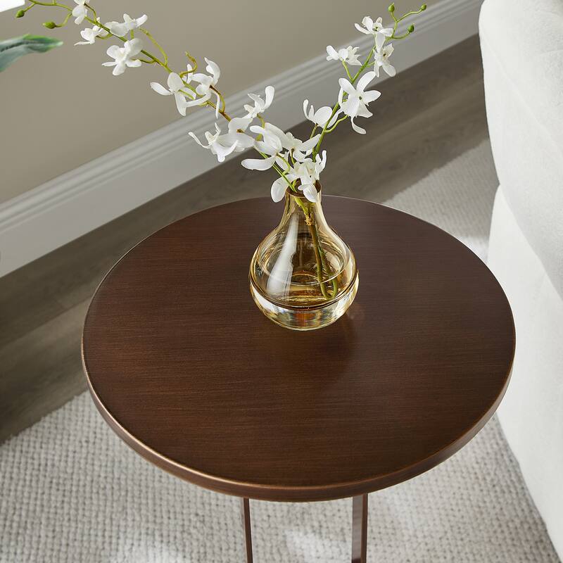 Tryon Antique Bronze Accent Table