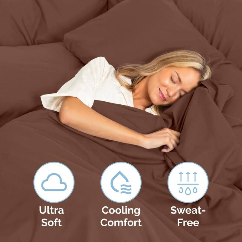 CGK Linens 4 Piece Solid Deep Pockets Microfiber, Easy-Fit Bed Sheet Set
