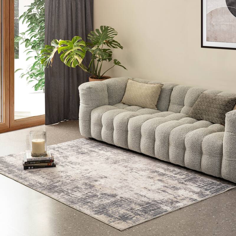 Glitzhome Modern Abstract Distressed Indoor/Outdoor Area Rugs
