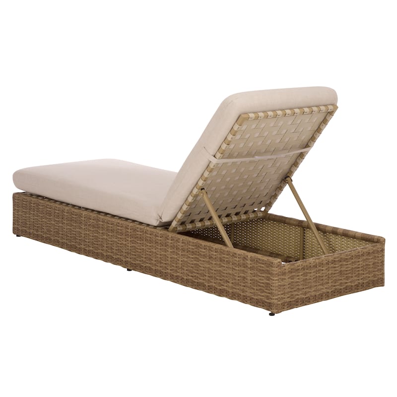 SAFAVIEH Outdoor Living Emma Lounger - 75"W x 26"D x 13"H
