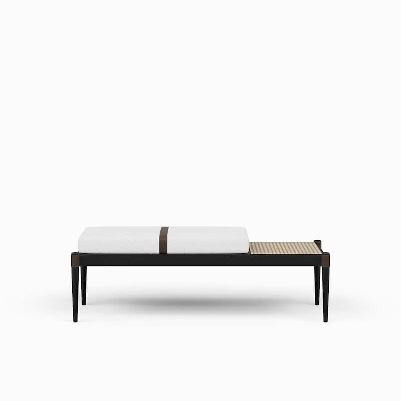 Modern Brazilian - Bello Bench - Noodles Natural Upholstery