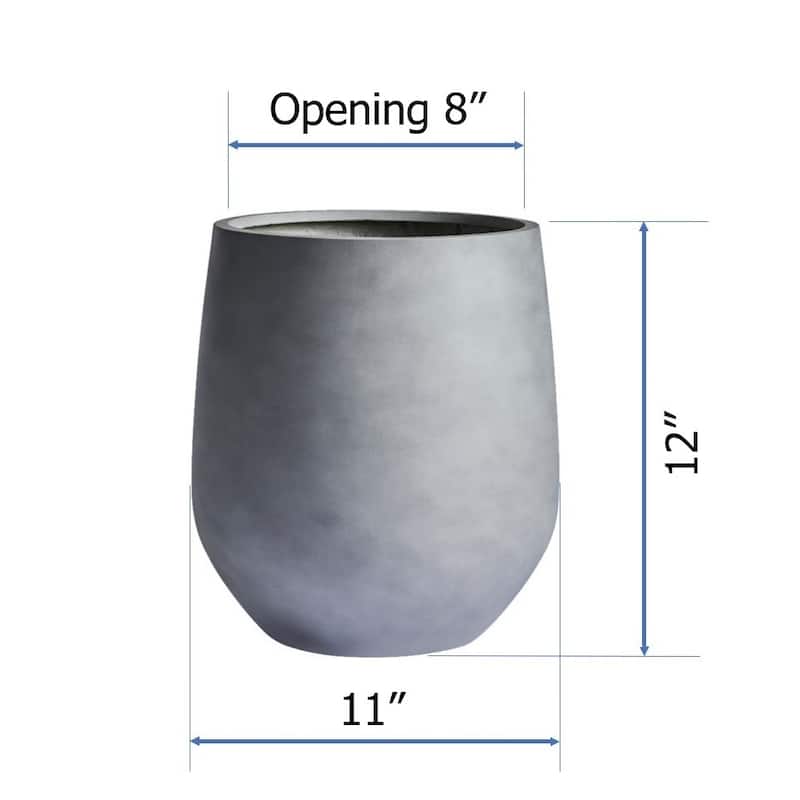 DreamPatio La Mirada 1-piece Fiberstone Tapered Planter for Indoor/Outdoor